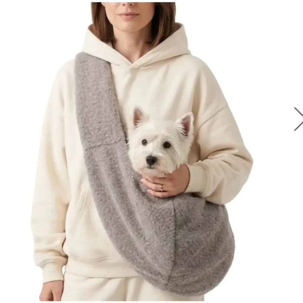 PawsPik NWT Snuggle Sling plush pet carrying shoulder bag